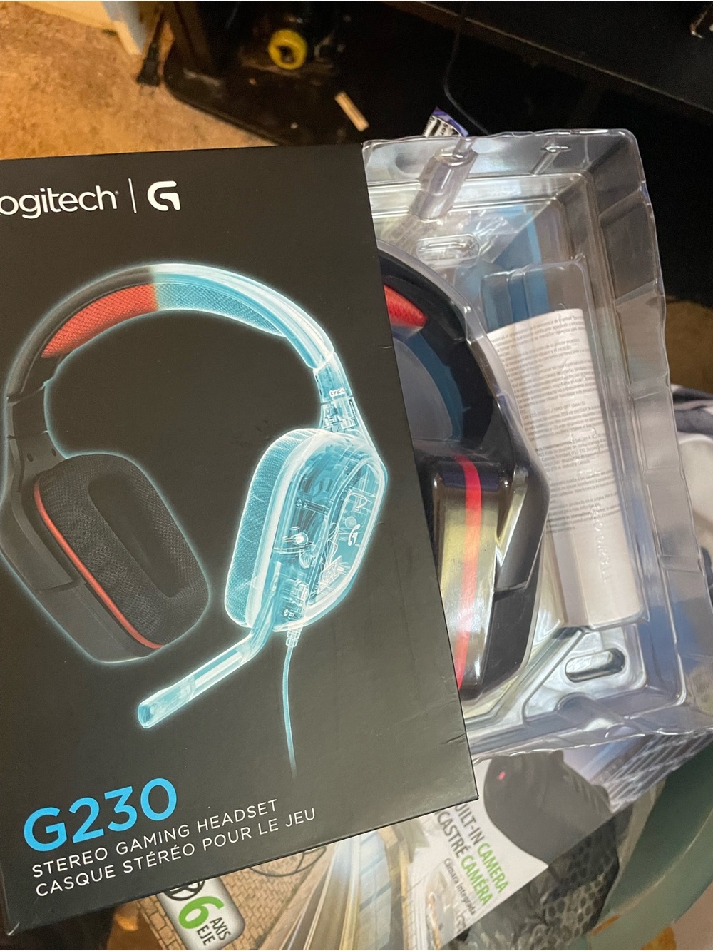 Logitech G230 Stereo Gaming Headset in Black and Red